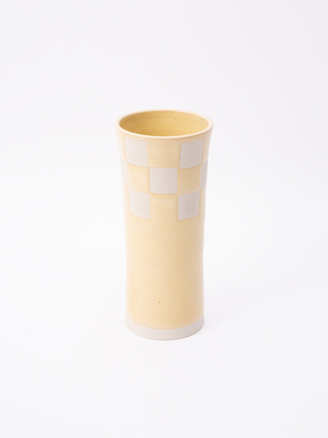 Yellow Checkered Vase