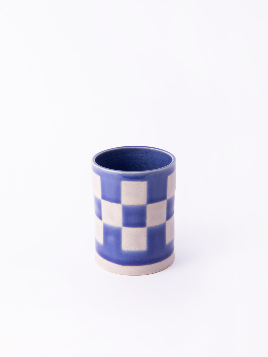 Blue Checkered Cup