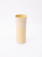 Load image into Gallery viewer, Yellow Checkered Vase
