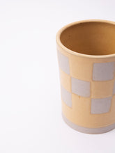 Load image into Gallery viewer, Yellow Checkered Cup
