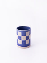 Load image into Gallery viewer, Blue Checkered Cup
